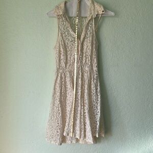 American Rag cream lace mini dress size large 🐮🐄